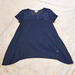 Umgee Navy Short Sleeve Top